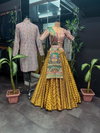 AJD 7888 Designer Wedding Wear Couple Lehenga With Kurta Catalog